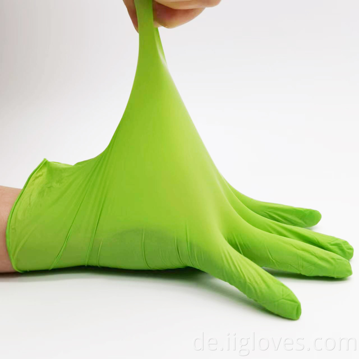 Fabrikverkauf Anti -Slip Green Nitril Handschuh Untersuchung Grüne Handschutz Sicherheits -Nitrilhandschuhe